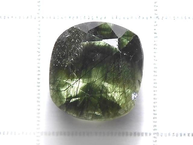 [Video][One of a kind] High Quality Ludwigite in Peridot Loose Stone Faceted 1pc NO.117