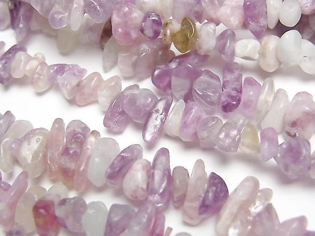 [Video] Lepidolite Silica Chips (Small Nugget) 1strand beads (approx. 15 inches/37 cm)