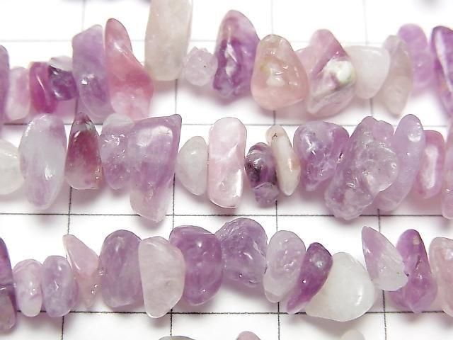 [Video] Lepidolite Silica Chips (Small Nugget) 1strand beads (approx. 15 inches/37 cm)