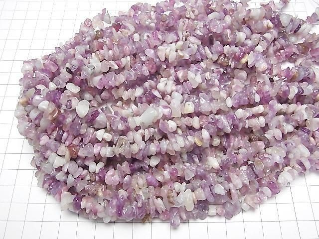 [Video] Lepidolite Silica Chips (Small Nugget) 1strand beads (approx. 15 inches/37 cm)