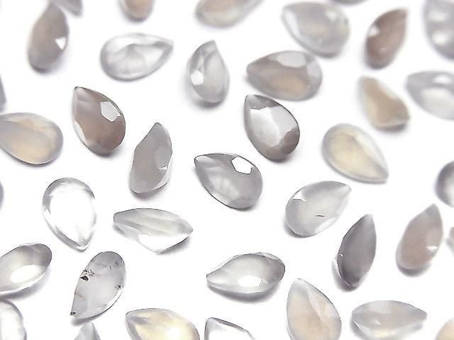 [Video] High Quality Gray Moonstone AAA- Loose Stone Pear Shape Faceted 6x4mm 10pcs