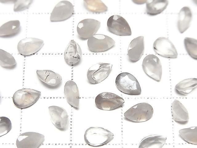[Video] High Quality Gray Moonstone AAA- Loose Stone Pear Shape Faceted 6x4mm 10pcs