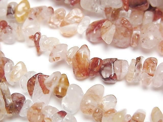 [Video] Red Hematoid Quartz Chips (Small Nugget) 1strand beads (approx. 30 inches/74 cm)