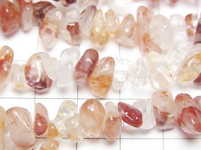 [Video] Red Hematoid Quartz Chips (Small Nugget) 1strand beads (approx. 30 inches/74 cm)