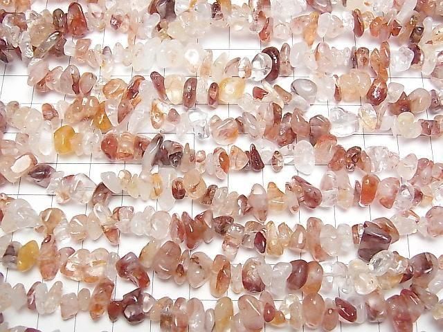 [Video] Red Hematoid Quartz Chips (Small Nugget) 1strand beads (approx. 30 inches/74 cm)