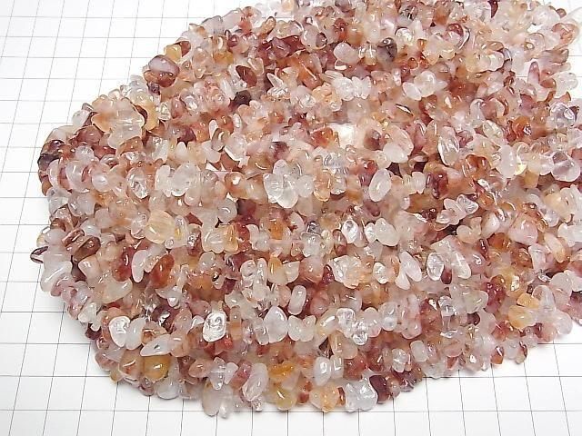 [Video] Red Hematoid Quartz Chips (Small Nugget) 1strand beads (approx. 30 inches/74 cm)