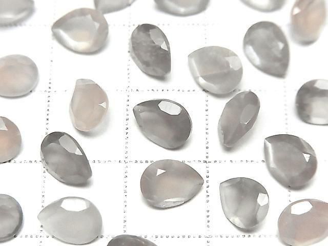 [Video] High Quality Brown-Gray Moonstone AAA- Loose Stone Pear Shape Faceted 8x6mm 5pcs