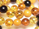 [Video] Multicolor Amber Round 10mm Bracelet