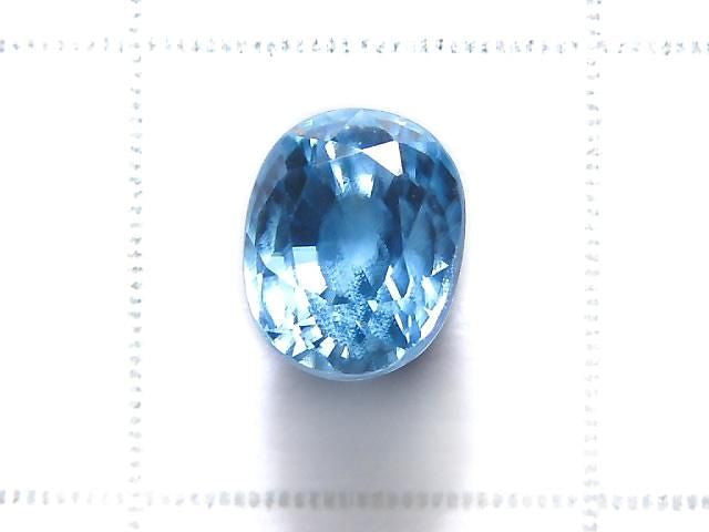 [Video][One of a kind] High Quality Natural Blue Zircon AAA Loose Stone Faceted 1pc NO.47