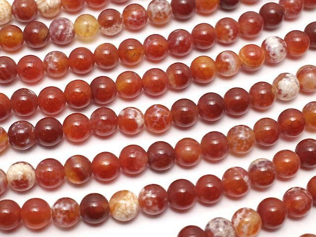 [Video] Fire Agate Round 4mm 1strand beads (approx. 14 inches/35 cm)