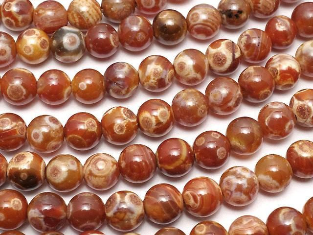 [Video] Alashan Agate Round 6mm 1strand beads (approx. 14inch/35cm)