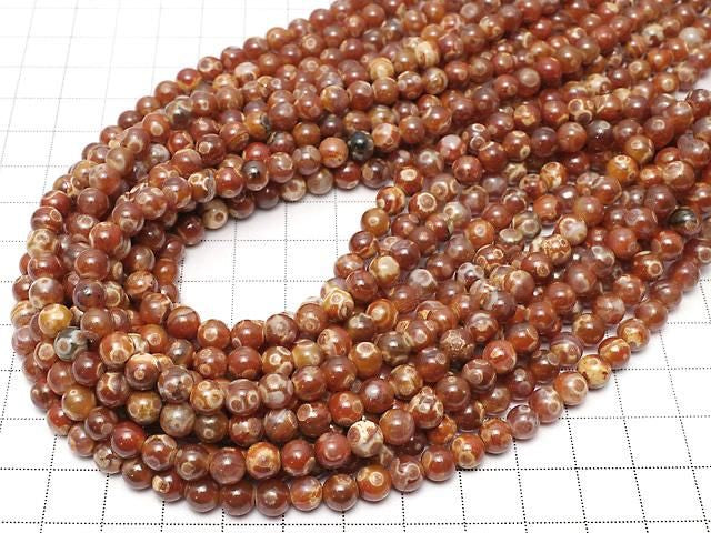 [Video] Alashan Agate Round 6mm 1strand beads (approx. 14inch/35cm)