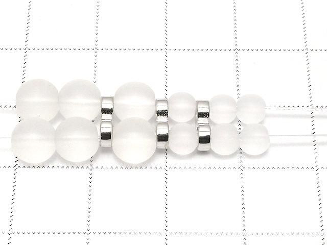 Silver 925 Double Hole Rondelle 8x4x1.5mm Rhodium Plated 2pcs