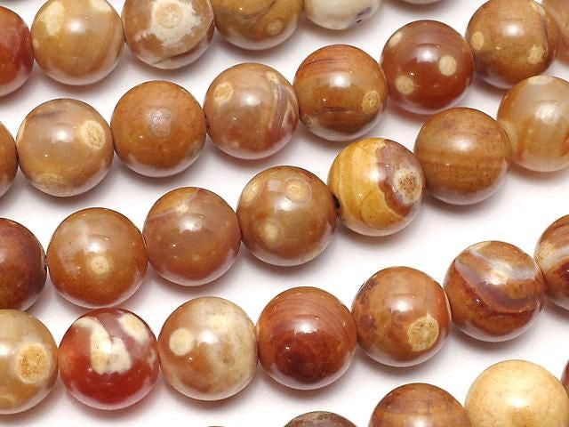[Video] Alashan Agate Round 8mm 1strand beads (approx. 15inch/36cm)