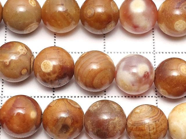 [Video] Alashan Agate Round 8mm 1strand beads (approx. 15inch/36cm)
