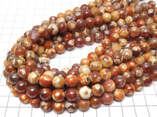 [Video] Alashan Agate Round 10mm 1strand beads (approx. 14inch/35cm)