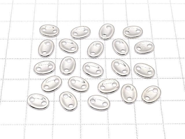 Silver925 Connectors 9x6.5x1mm Rhodium Plated 2pcs