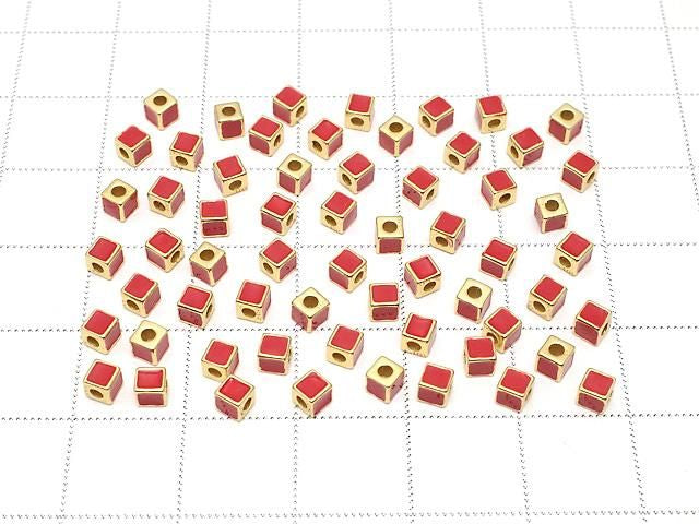 Silver925  Cube 3x3x3mm 18KGP 3pcs