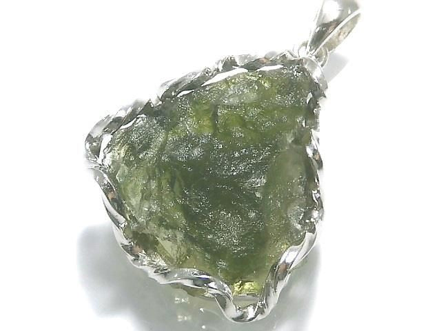 [Video][One of a kind] Moldavite Rough Rock Nugget Pendant Silver925 NO.227