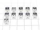 Metal parts Alphabet (Initial) Beads Cube Shape 6x6x6mm Silver Color 2pcs