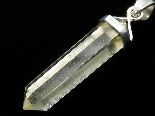 [Video][One of a kind] Libyan Desert Glass Double Point Pendant Silver925 NO.21