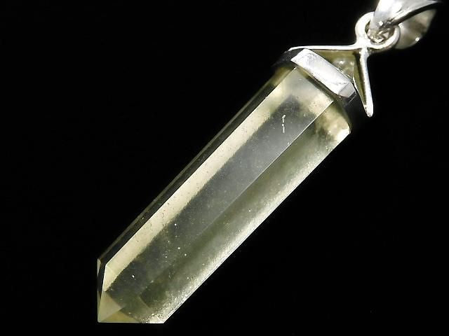 [Video][One of a kind] Libyan Desert Glass Double Point Pendant Silver925 NO.22