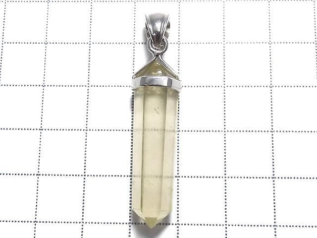 [Video][One of a kind] Libyan Desert Glass Double Point Pendant Silver925 NO.22