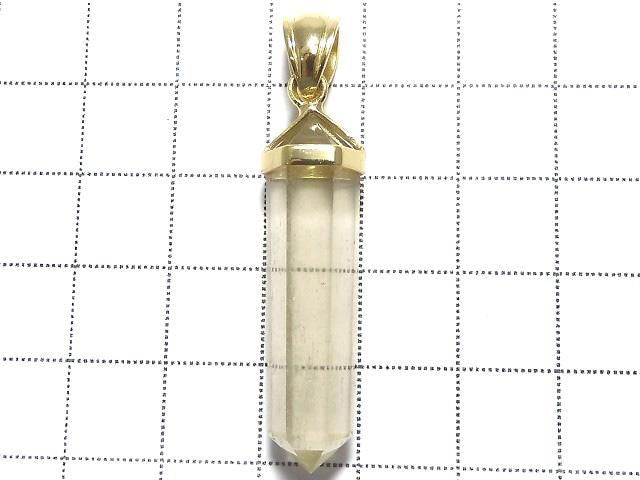 [Video][One of a kind] Libyan Desert Glass Double Point Pendant 18KGP NO.29