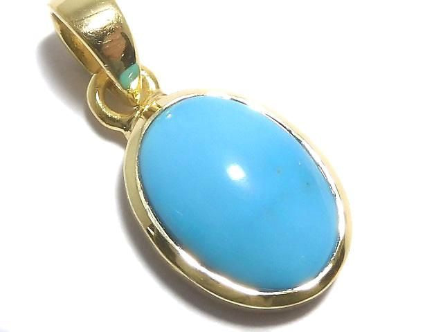 [Video][One of a kind] Kingman Turquoise AAA- Pendant 18KGP NO.103