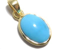 [Video][One of a kind] Kingman Turquoise AAA- Pendant 18KGP NO.103