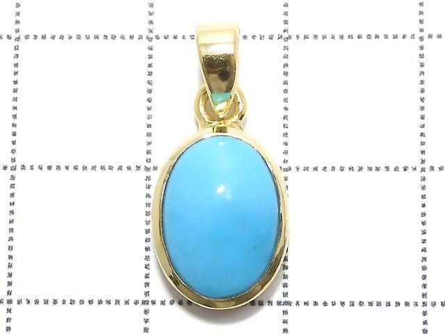 [Video][One of a kind] Kingman Turquoise AAA- Pendant 18KGP NO.103