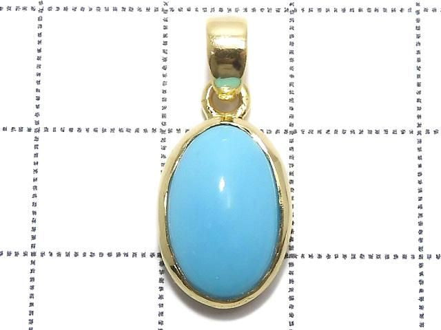 [Video][One of a kind] Kingman Turquoise AAA- Pendant 18KGP NO.106