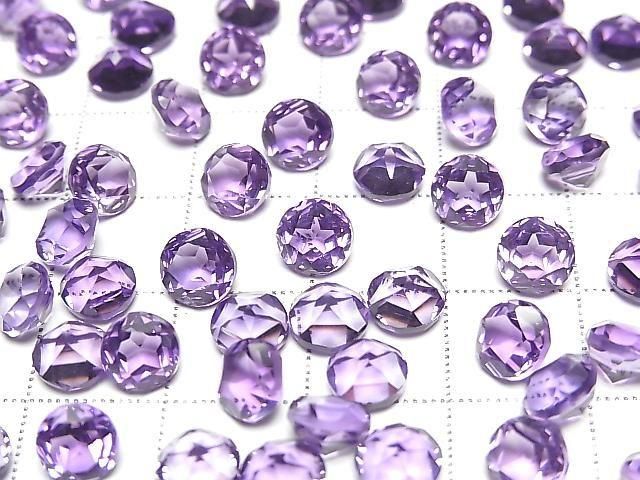[Video] High Quality Amethyst AAA Loose Stone Round Star Faceted Fancy 6x6mm 2pcs