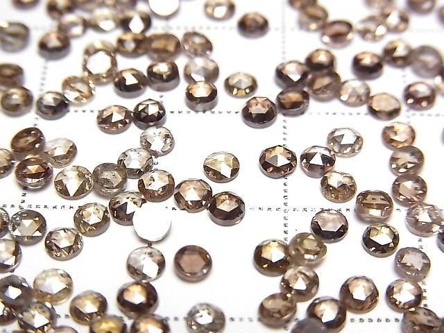 [Video] Brown Diamond Round Rose Cut 3mm 1pc