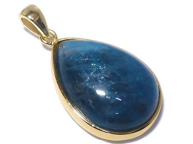 [Video][One of a kind] Blue Apatite AAA- Pendant 18KGP NO.77