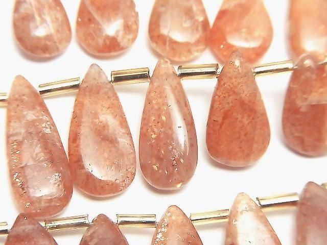 [Video] Sunstone AA++ Pear shape (Smooth) 1strand beads (20pcs)