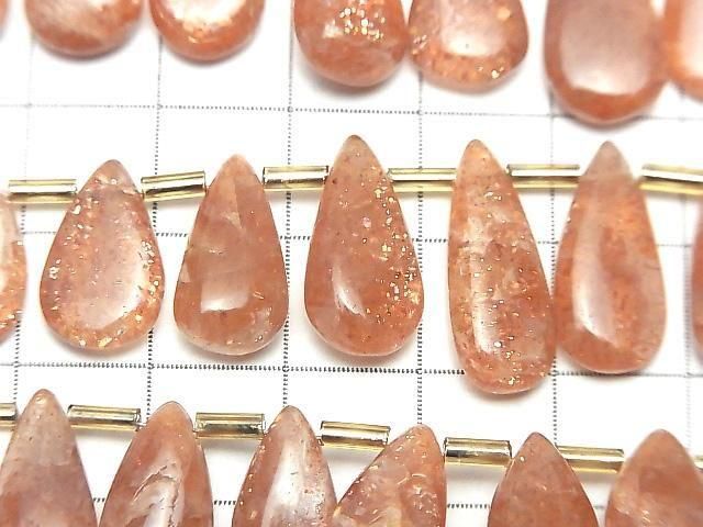 [Video] Sunstone AA++ Pear shape (Smooth) 1strand beads (20pcs)