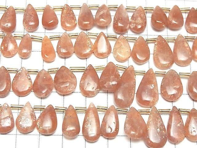 [Video] Sunstone AA++ Pear shape (Smooth) 1strand beads (20pcs)