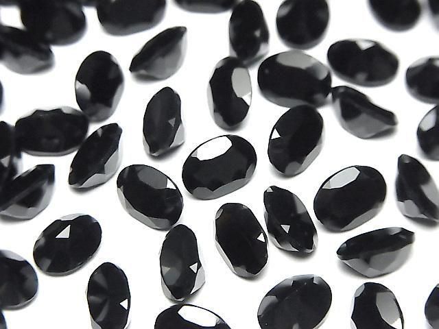[Video] Onyx AAA Loose Stone Oval Faceted 8x6mm 3pcs