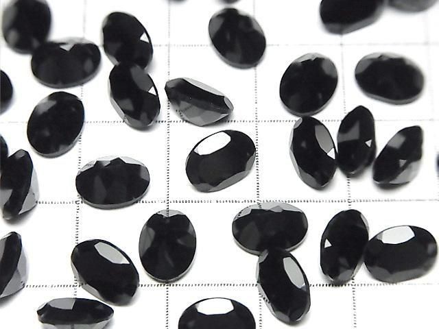 [Video] Onyx AAA Loose Stone Oval Faceted 8x6mm 3pcs