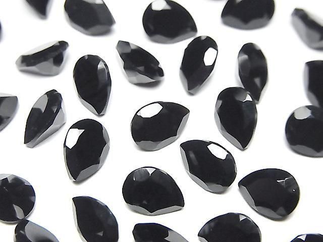 [Video] Onyx AAA Loose Stone Pear shape Faceted 8x6mm 3pcs