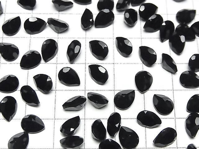 [Video] Onyx AAA Loose Stone Pear shape Faceted 8x6mm 3pcs