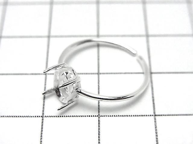 [Video] Silver925 Ring Frame (Prong Setting) Oval Faceted 7x5mm No Coating Free Size 1pc