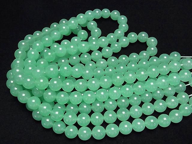 [Video] Top Quality Queensland Chrysoprase AAAAA Round 8mm 3pcs - 1strand beads (approx. 15inch/38cm)