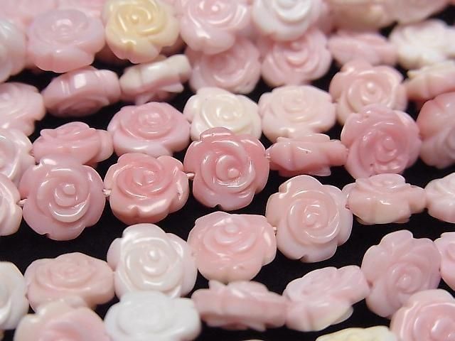 [Video] Queen Conch Shell AAA Rose Carving (Both Side Finish) 8mm 1/4 or 1strand beads (approx. 15 inch/38 cm)