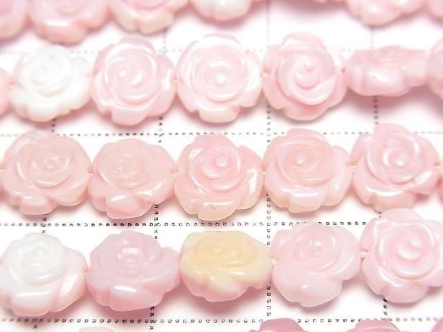[Video] Queen Conch Shell AAA Rose Carving (Both Side Finish) 8mm 1/4 or 1strand beads (approx. 15 inch/38 cm)