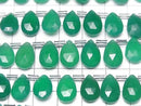 [Video] High Quality Green Onyx AAA Pear Shape Faceted Briolette 12x8mm Half or 1strand beads (12pcs)