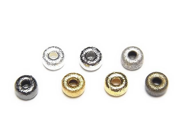 Metal parts Hairline finish Rondelle 4x4x2.5mm 20pcs