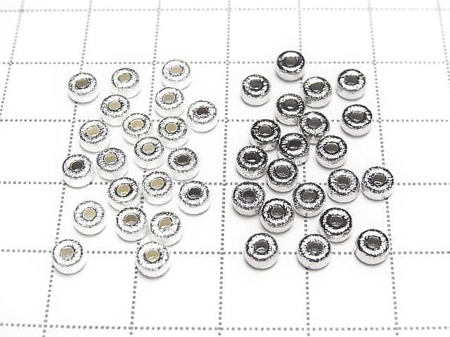 Metal parts Hairline finish Rondelle 4x4x2.5mm 20pcs