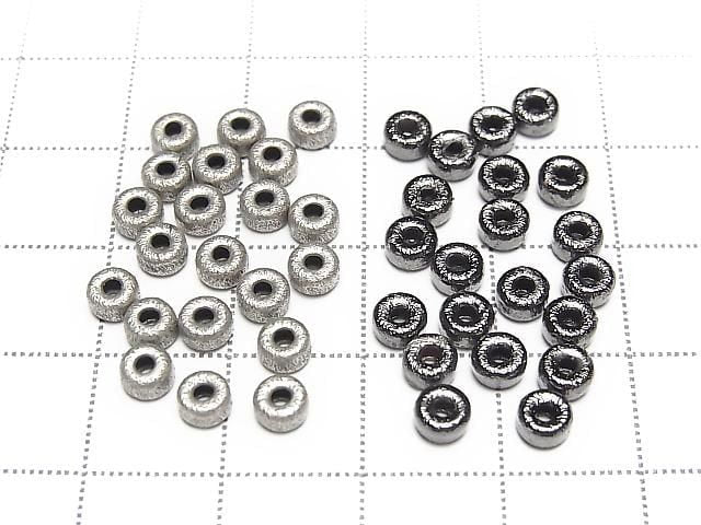Metal parts Hairline finish Rondelle 4x4x2.5mm 20pcs
